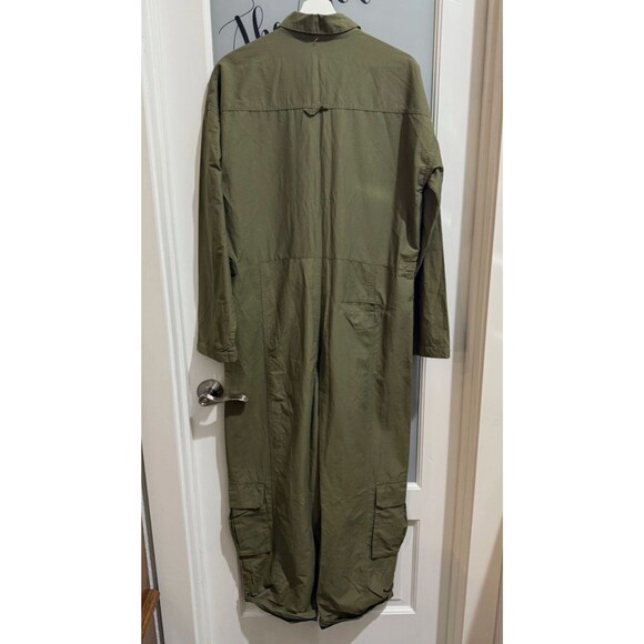 Free People FP Movement Mesmerize Me Olive Utility Coveralls Jumpsuit Small NEW - Picture 6 of 9